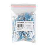 Install Bay BNRT516 Blue Nylon Ring Terminals, 16-14 AWG, 5/16 in, 100 Pack