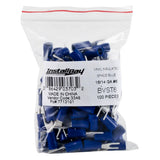 Install Bay BVST6 Blue 16–14 AWG #6 Vinyl Spade Terminals – 100 Pack
