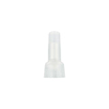 Front view of a translucent long-neck crimp cap