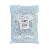 Bag of white Install Bay crimp caps labeled CCL1614-1 and quantity 1000