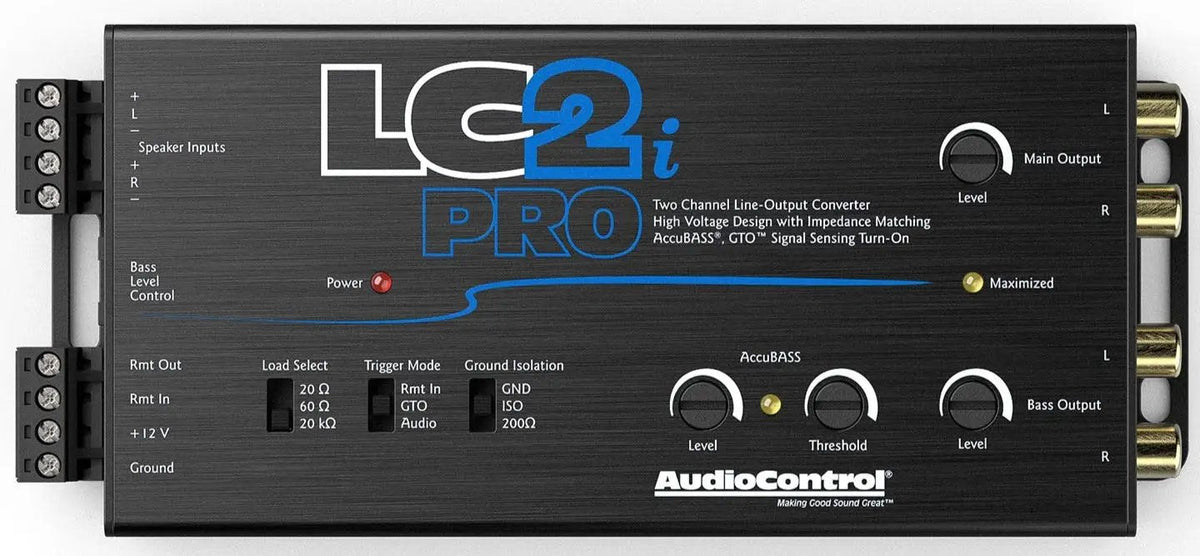 AudioControl AudioControl LC2i-PRO 2-Channel Line Output Converter & Line Driver w/ AccuBass - Car Audio