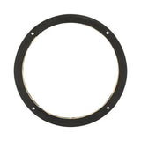 Flat black speaker mounting ring with screw holes and a large central opening