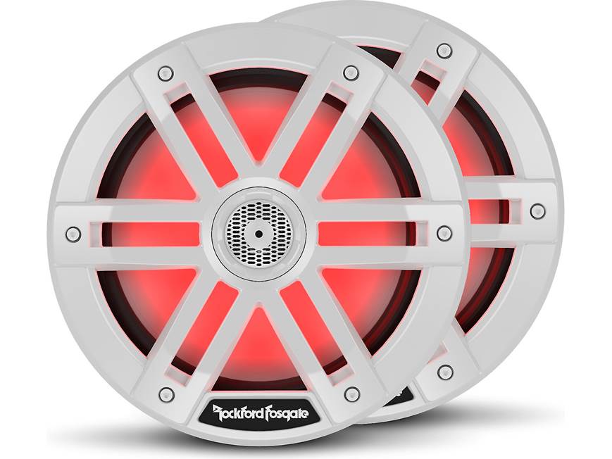 Rockford Fosgate M1-8 8-Inch Color Optix Marine Speakers, White, Pair