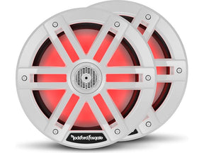 Rockford Fosgate M1-8 8-Inch Color Optix Marine Speakers, White, Pair