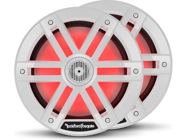 Rockford Fosgate M1-8 8-Inch Color Optix Marine Speakers, White, Pair