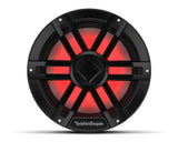 Black Rockford Fosgate M1D4-12B 12-inch marine subwoofer with RGB lighting