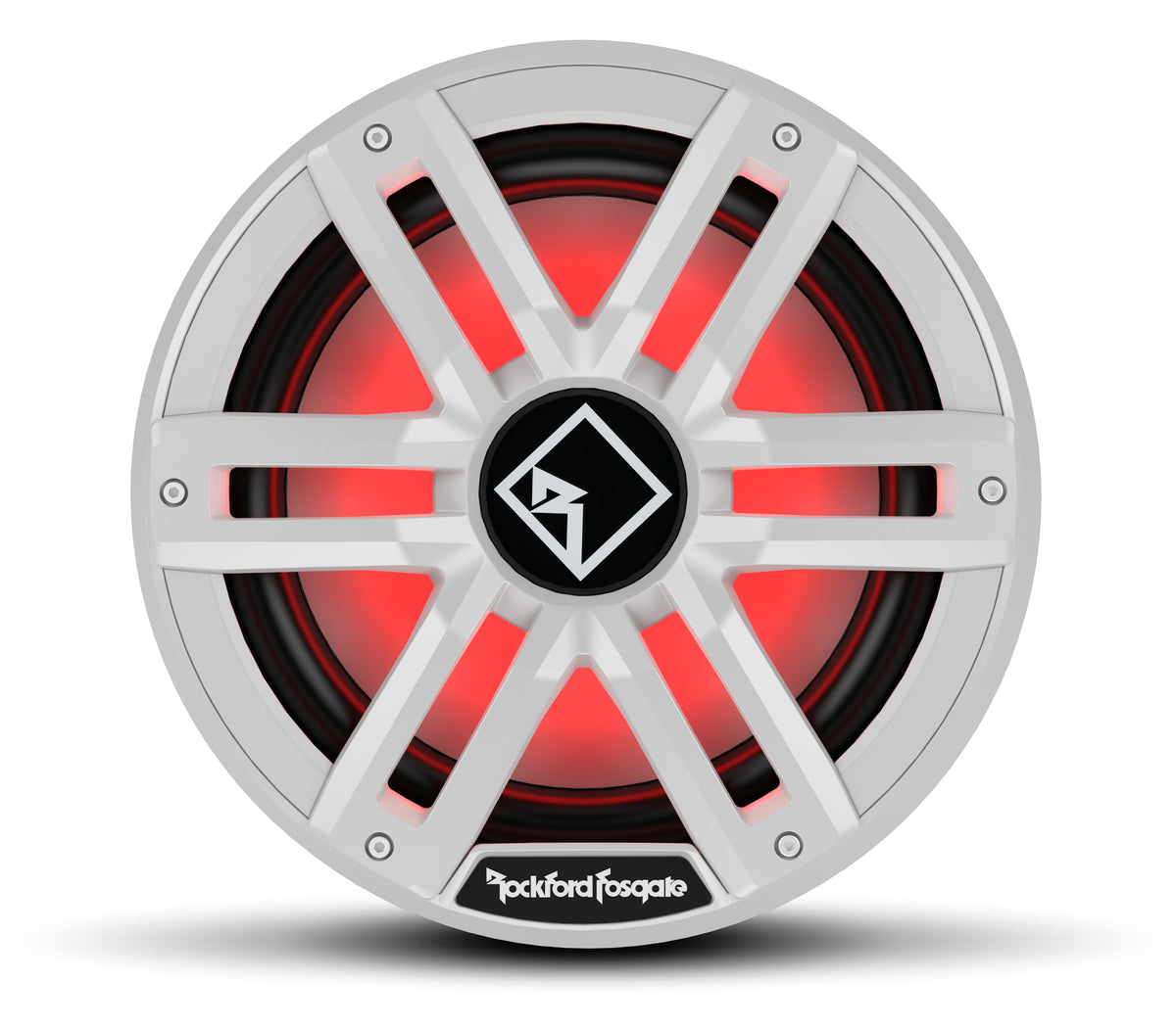 White Rockford Fosgate M2D2-12S 12-inch marine subwoofer