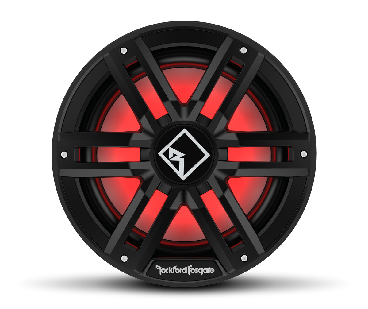 Black Rockford Fosgate M2D2-12SB 12-inch marine subwoofer