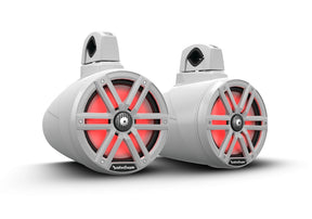 Rockford Fosgate M2WL-8 8-Inch Color Optix Marine Tower Speakers, White, Pair