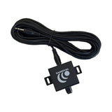 Massive Audio remote control knob with mounting tabs and a coiled cable