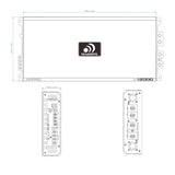 Massive H12000 dimension drawing: 419 by 202 mm body and 58.5 mm height, with both end-panel layouts