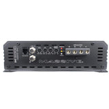 Massive Audio H12000 input panel with RCA sockets, filter controls, speaker terminals and remote port
