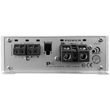 Massive P4 end panel with speaker and power terminals and ground-lift switch