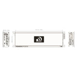Massive T4 dimension drawing: 331 by 108 mm body and 45 mm height, with both end-panel layouts