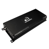 Massive Audio TX48 powersports amplifier, angled control-panel view