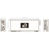 Massive Audio TX48 dimension drawing showing a 241 by 108 by 45 mm amplifier chassis