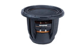 Memphis MOJO1212 subwoofer showing its deep black basket, exposed coil and front terminals