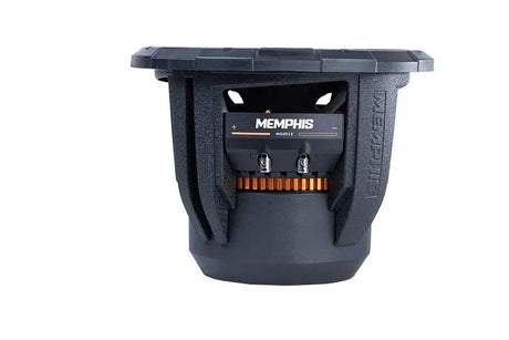 Memphis MOJO subwoofer, side view of basket and terminals