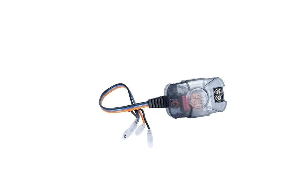 Memphis speaker wiring module with a transparent cover, screw terminals and attached leads