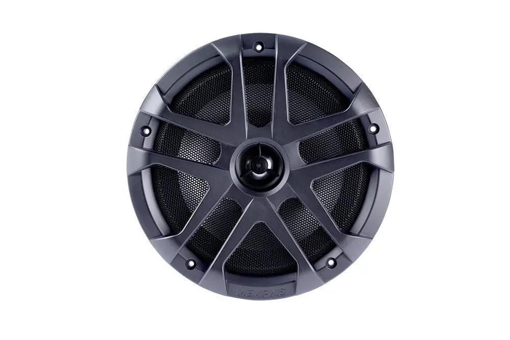 Front of a Memphis speaker with a gunmetal eight-spoke grille and central tweeter