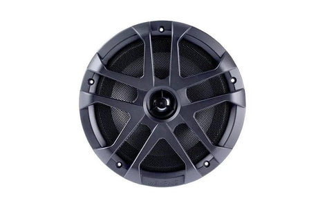 Front of a Memphis speaker with a gunmetal eight-spoke grille and central tweeter