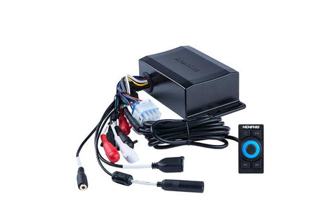 Memphis receiver module with a wiring harness and blue-ring control knob