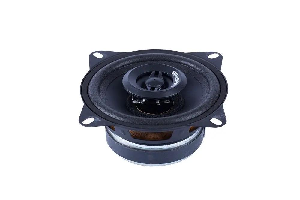 Angled view of one Memphis coaxial speaker showing its central tweeter and metal basket