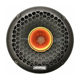 Front of a Memphis speaker with a honeycomb grille and orange central tweeter horn