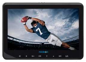 Front view of a Movies To Go screen and touch controls