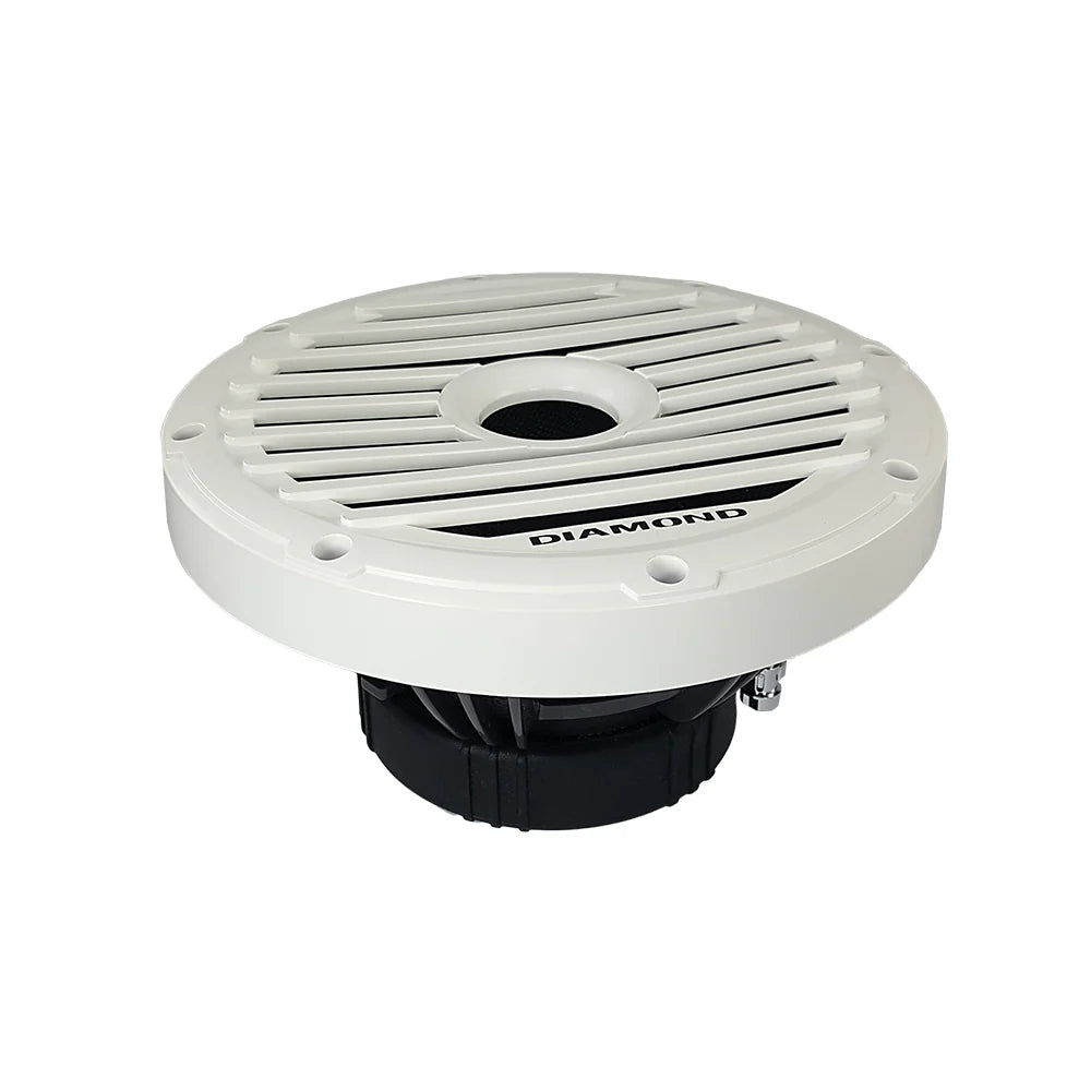 Diamond Audio MS104FA 10-inch marine subwoofer with white grille