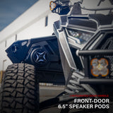 SSV Works V6 front-door speaker pod installed in Polaris RZR Pro R