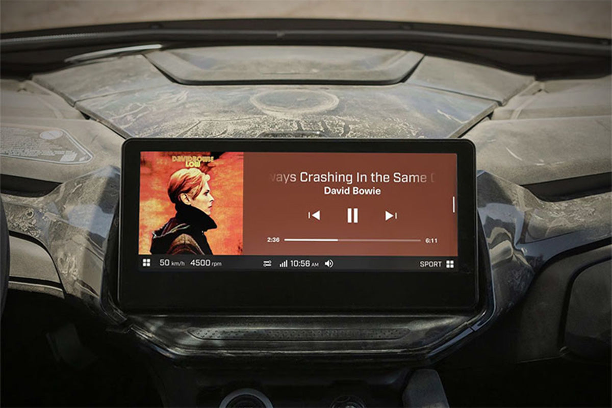 SSV Works Can-Am X3 K-Spec audio system with factory BRP touchscreen