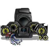 SSV Works 265-RZ6-PHZ6KL Polaris RZR Pro-Series Phase-6 K-Spec audio kit with MRB4 receiver, Kicker front speakers and rear horn speakers