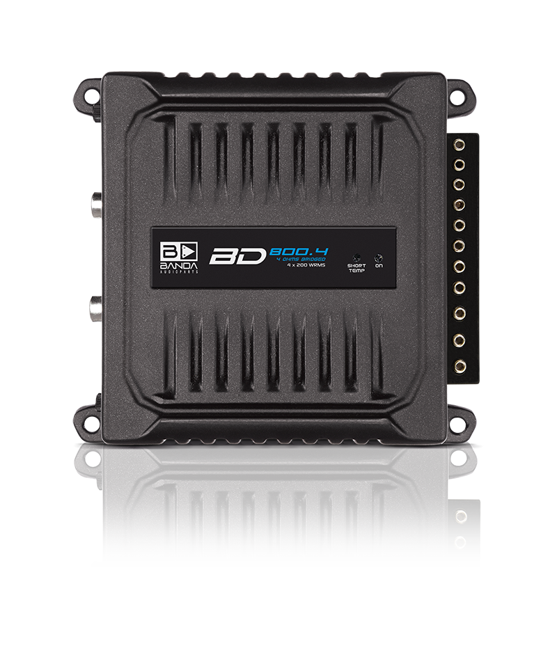 Banda BD 800.4 2-ohm amplifier, top view
