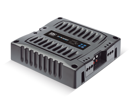 Banda Dynamic 2000.4 1-ohm amplifier, angled input-panel view
