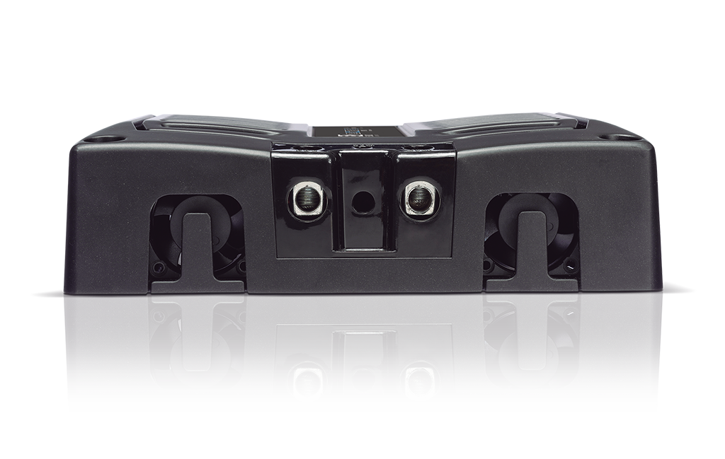 Banda Electra 3K 1-ohm amplifier, power terminals and cooling fans