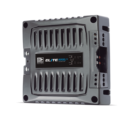 Banda Elite 2000.4 1-ohm amplifier, opposite top angle