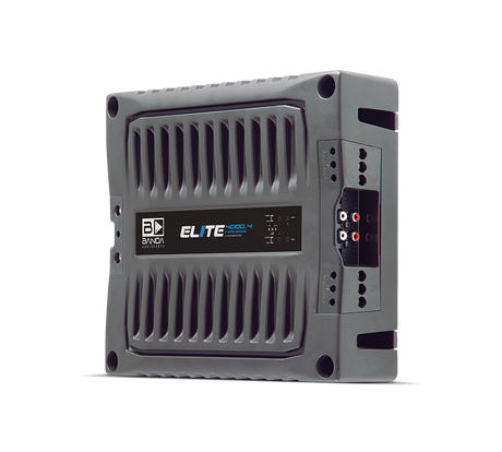 Banda Elite 4000.4 1-ohm amplifier, opposite top angle