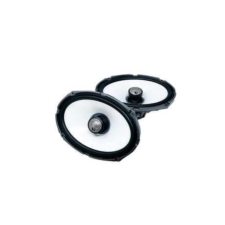 Pair of Diamond Audio oval coaxial speakers with white cones and central tweeters