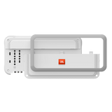 JBL Marine A5055 5-Channel Amplifier, top cover removed to expose controls
