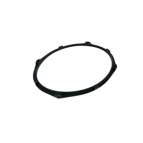 Black oval speaker mounting ring with screw tabs