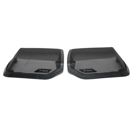 Two black Diamond Audio mesh speaker grilles with molded surrounds