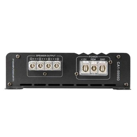 Power Acoustik CA1-5000D amplifier - speaker and power terminals