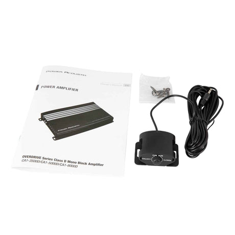 Power Acoustik CA1-5000D amplifier - remote level control and documentation