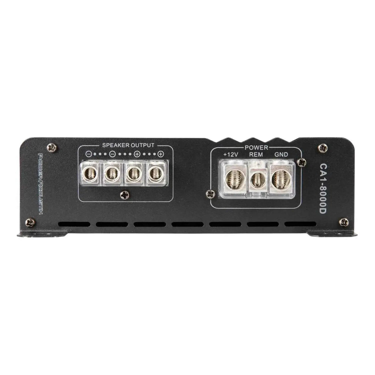 Power Acoustik CA1-8000D amplifier - speaker and power terminals
