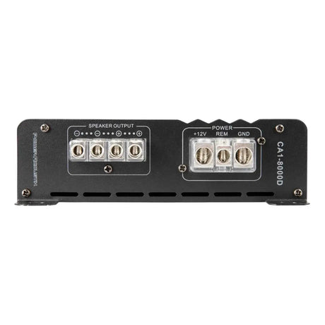 Power Acoustik CA1-8000D amplifier - speaker and power terminals