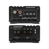 Power Acoustik MICRO1-3000D amplifier - signal controls and power terminal panels