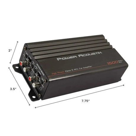 Power Acoustik MICRO4-1500D amplifier - manufacturer dimension diagram
