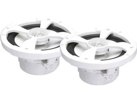PowerBass XL-62M white 6.5-inch marine coaxial speakers, pair