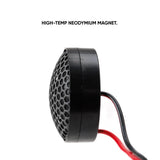 Pride dome tweeter side-view graphic highlighting its high-temperature neodymium magnet